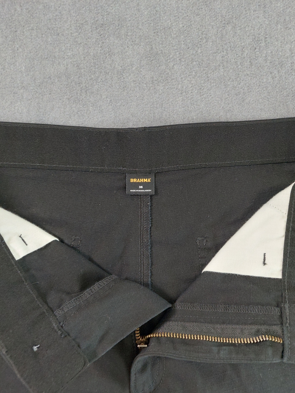 Brahma Men's Canvas Workwear Cargo Shorts Black Soot Size 36 - Picture 7 of 11